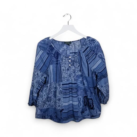 LRL Lauren Jeans Co. Ralph Lauren Boho Blouse - Size M - Picture 1 of 5